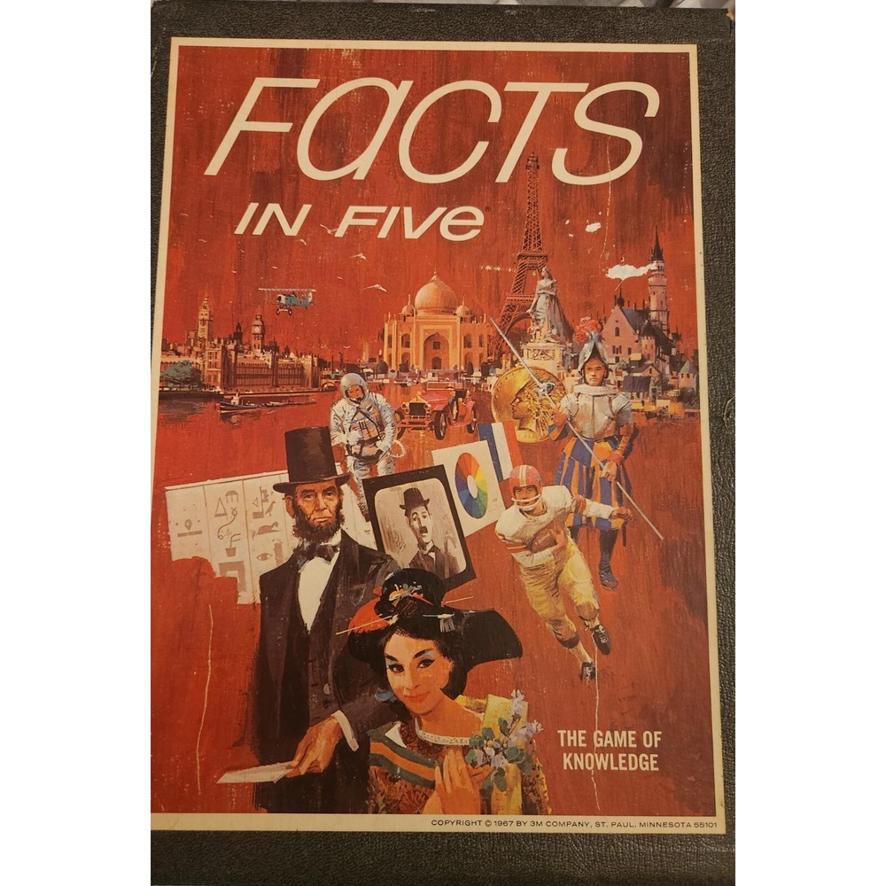 Facts in Five‎ Board Game 1976 GA-260 Avalon Hill Game Company-Vintage 11